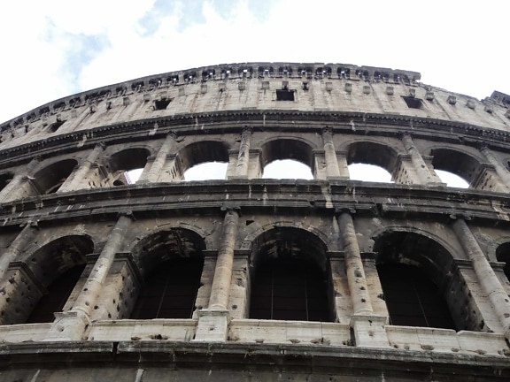Koloseum, architektura, stadion, amfiteátr, středověký, Starověký Řím, Itálie,