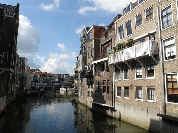 канал, вода, Открытый, река, архитектура, город, улица, набережной