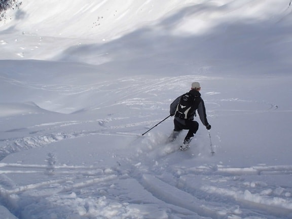 śnieg, sport, zima, góry, narciarz, lodu, zimno, wzniesienie, sport