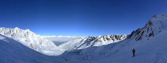 snow, skiing, sport, skier, winter, mountain, cold, ice, glacier, landscape
