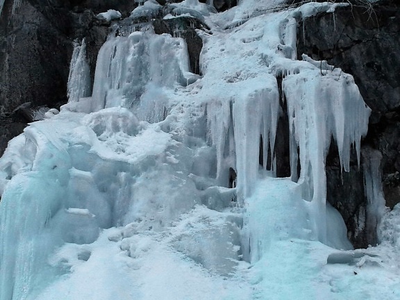 ice, water, snow, cold, nature, winter, frozen, waterfall, glacier