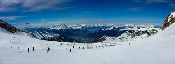neige, hiver, ski, sport, montagne, froid, sport, skieur, gens, skieur