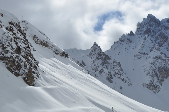 nieve, ridge, altitud, invierno, pico de la montaña, frío, hielo, paisaje, cielo, glaciar