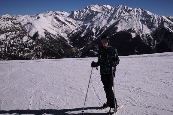 сніг, катання на лижах, Гора, зима, лід, холодної, лижник, спорт, відкритий