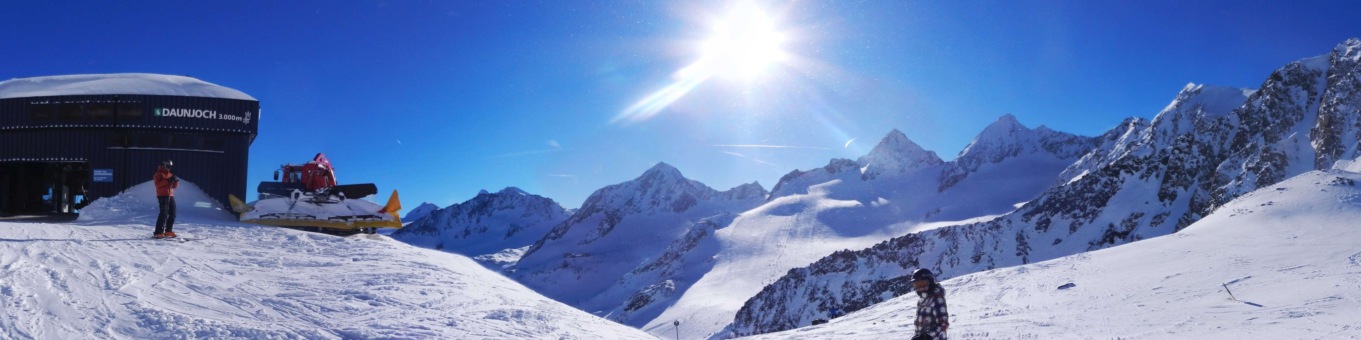 Kostenlose Bild Schnee Panorama Tal Sonnenschein Berge Winter Kalte Landschaft Eis Gletscher