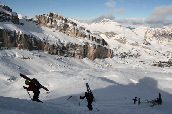 体育, 滑雪, 雪, 山, 冬天, 寒冷, 滑雪者, 冰川, 冰, 风景