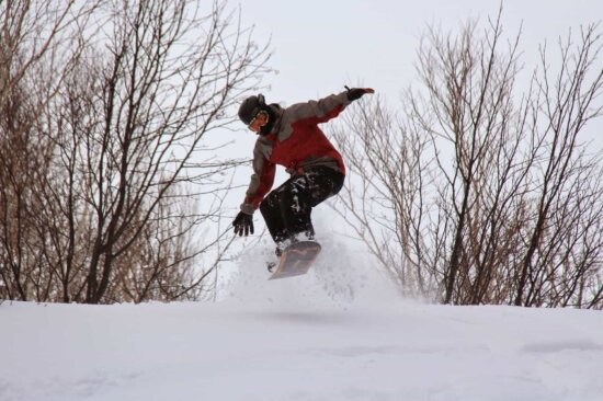 snow, adrenaline, jump, winter, cold, sport, skier, skateboard, board