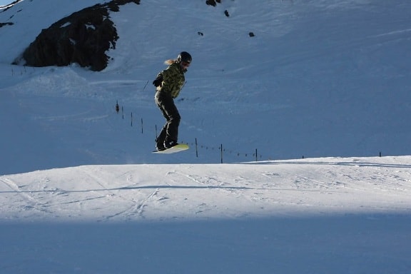 sport, jump, adventure, snow, winter, skier, cold, mountain, ice, snowboard