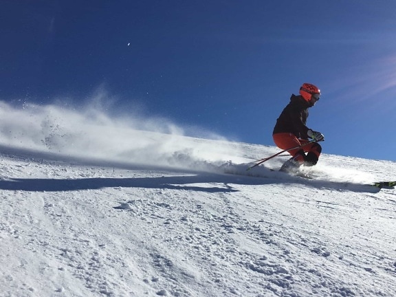 雪, 冬天, 下坡, 滑雪, 滑雪者, 冷, 滑雪板, 冰, 山