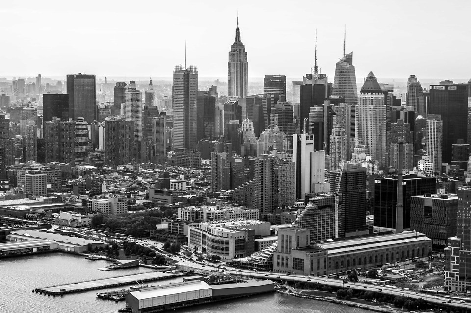 Free Picture: City, Cityscape, Monochrome, Panorama, Tower, Building