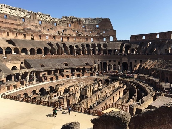 建築、ローマ、イタリア、古代、中世、劇場、円形競技場コロッセオ