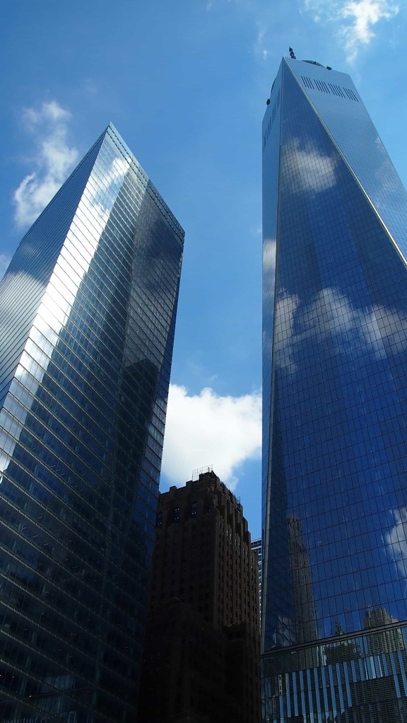 Şehir, Bina, modern mimari, şehir merkezinde, cityscape, mavi gökyüzü