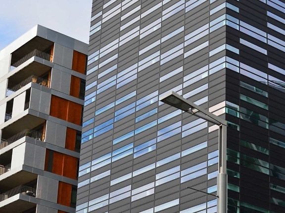 rakennuksen arkkitehtuuri, ikkuna, keskusta, julkisivu, kaupungin, sininen taivas, contemporary