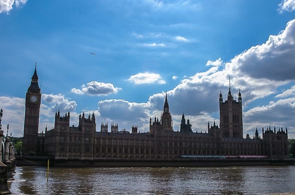 Architektura, památka, řeka, město, Londýn, parlament tower