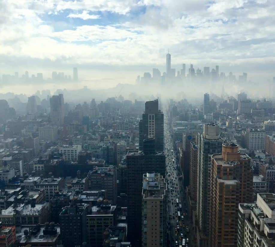 grad, Panorama grada, centar grada, smoga, magla, zgrada, arhitektura, urbani, noćni
