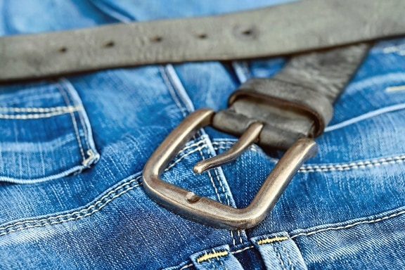 Пряжка, брюки, пояс, синие джинсы, Текстиль