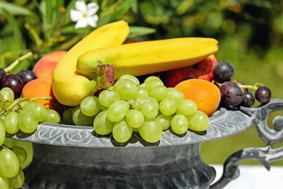 výživa, hroznový, potraviny, bobule, ovoce, hrozny, citrusy, dieta, banán