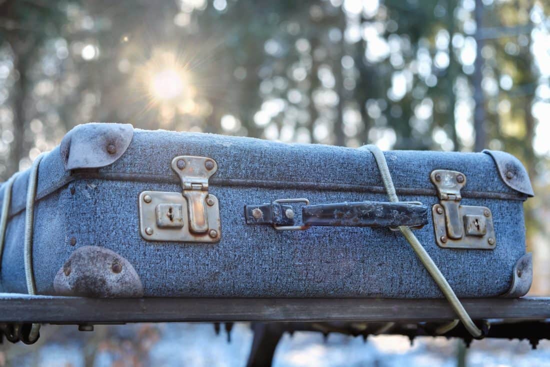 old, latch, suitcase, travel, rope, travel