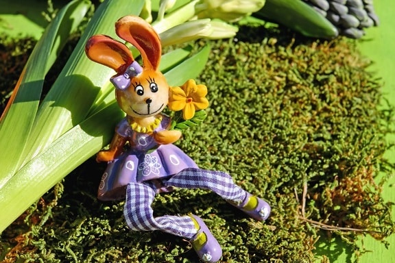 doll, plant, Easter, toy, garden, decoration, flower