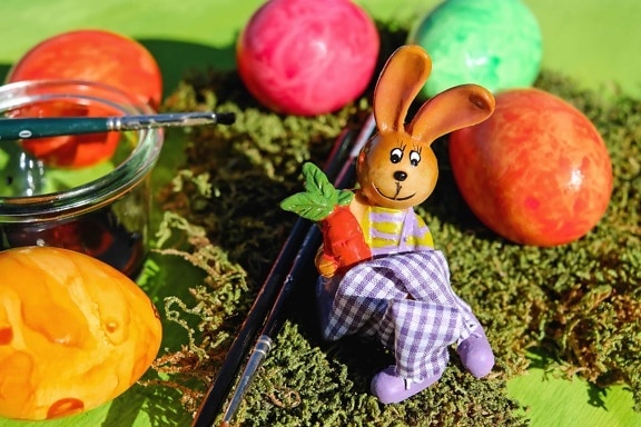 кролик, яйце, Великдень, свято, барвисті, кисть, барвисті