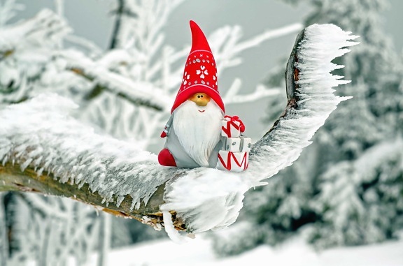 neve, inverno, figura, giocattolo, gelo, ghiaccio, barba, decorazione, regalo