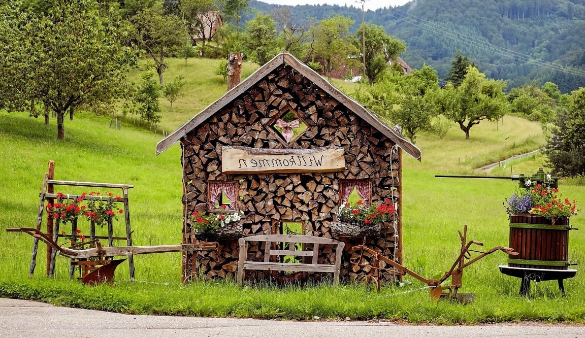 Free picture: grass, wooden, summer, nature, wood, house, structure