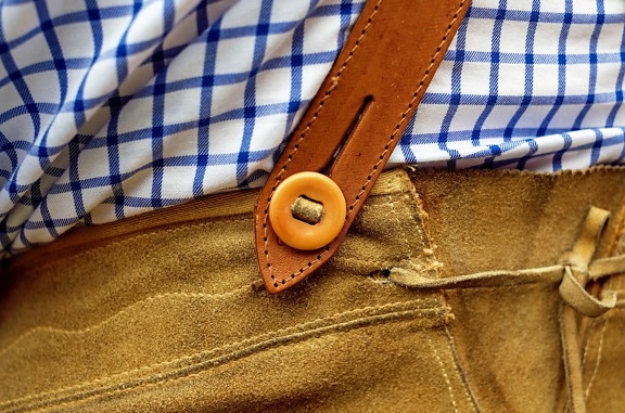 pantaloni din piele, moda, buton, textile, buton