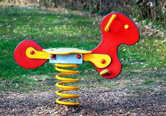 toy, park, grass, colorful, playground, object, game, ground
