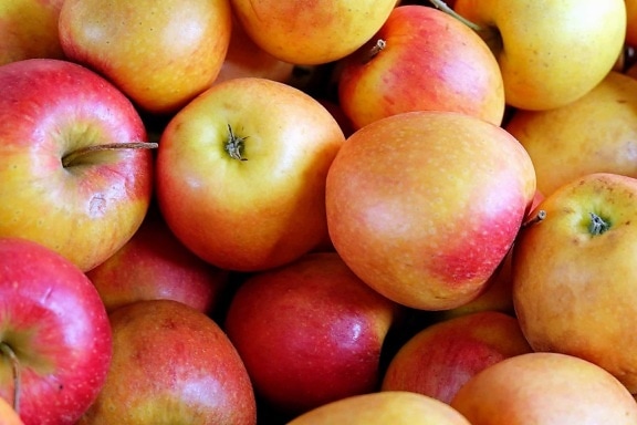jabuka, tržištu, prehrana, hrana, ukusna, voćni, šareni, makro