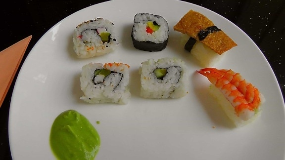 морепродукты, рыба, еды, рис, суши, тунец, ужин питание