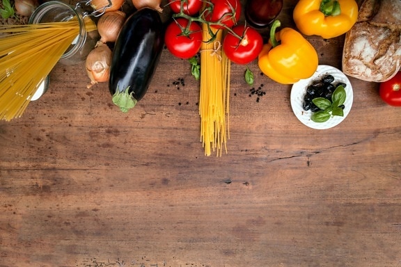 legno, tavolo, cibo, nutrizione organica, verdure