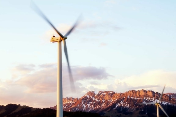 alternativa, ekologie, životní prostředí, energie, turbína, elektřina, vítr, obloha, větrný mlýn