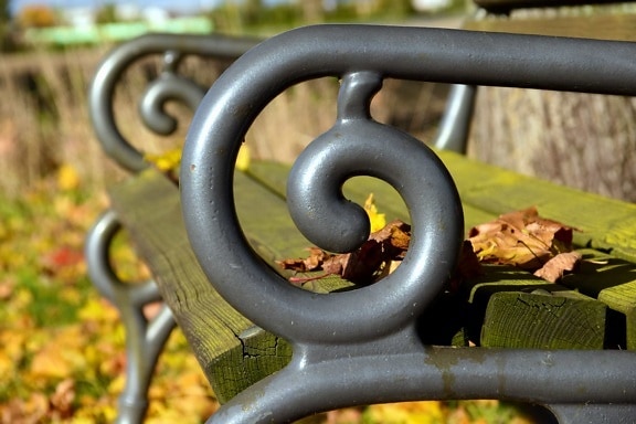 钢, 铁, 对象, 金属, 长凳, 公园, 自然