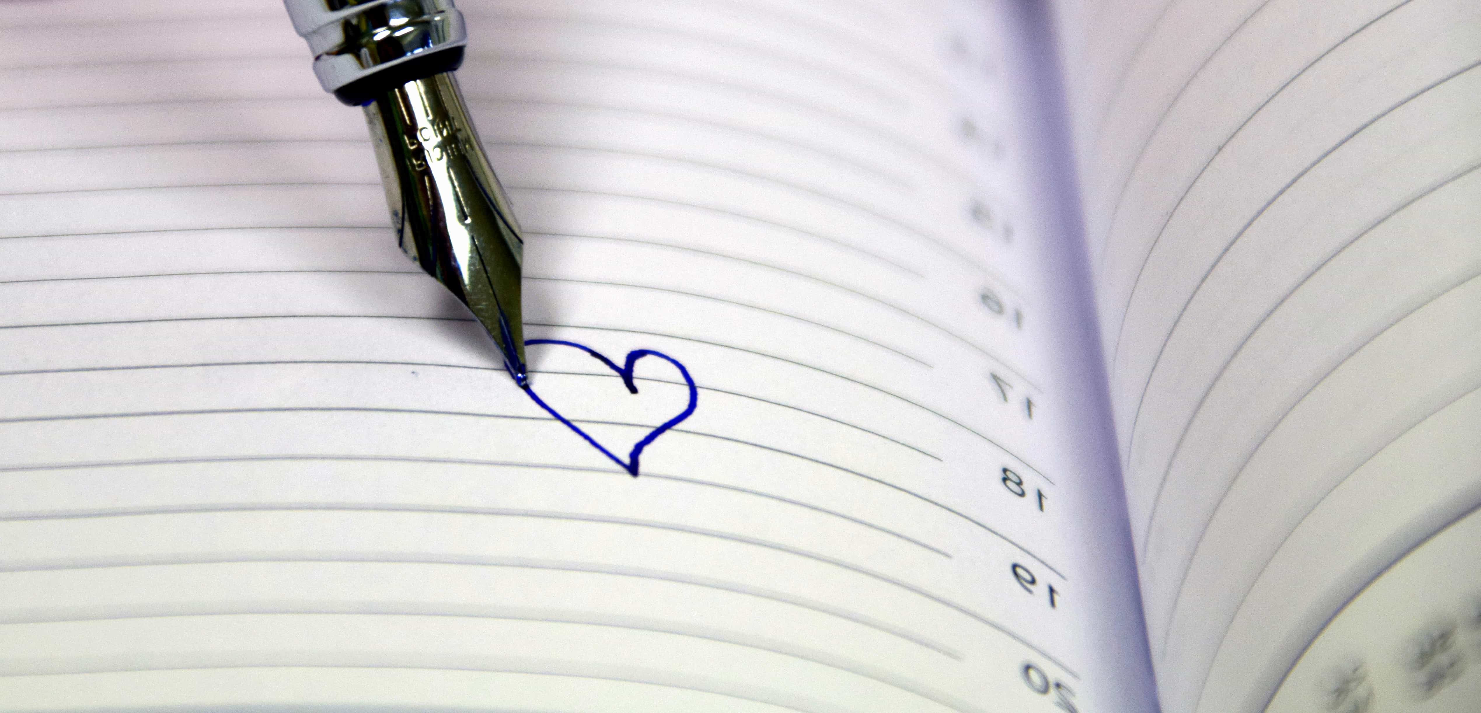 Free picture: love letter, paper, love, romance, notebook, pen, heart