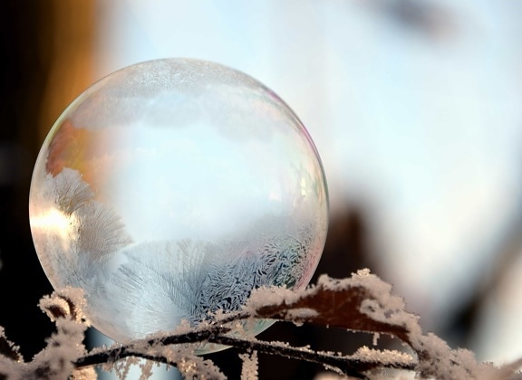 nature, sun, ice, reflection, winter, snow, sphere