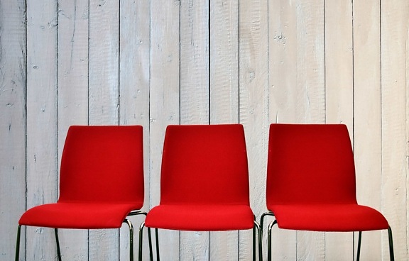 pohodlie, moderný, módny, retro, stoličky, nábytok, červená, interiér