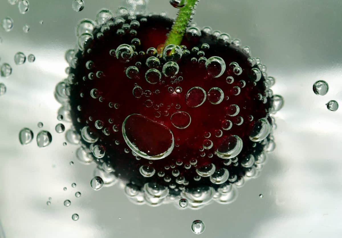 Free Picture Macro Wet Liquid Cherry Fruit Food Underwater 