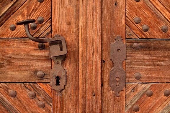 lemn, intrare, din lemn, vechi, tamplarie, usa, retro