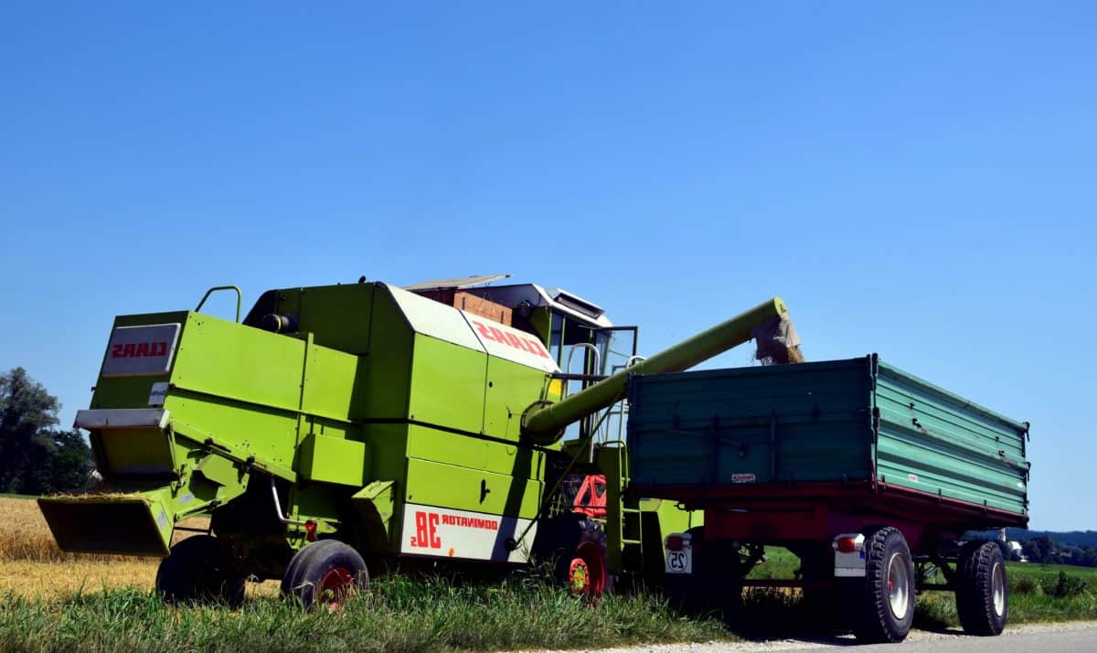 vehículo tractor, agrícola, remolque, máquina, transporte