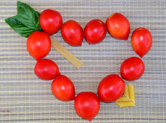 rajče, srdce, romance, herb, rostlin, zeleniny, potravin, vnitřní