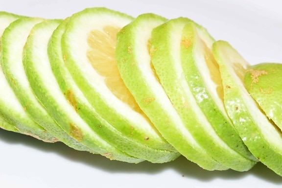 макрос лимона фрагмента, фруктів, зелені, органічні, вітамін, харчування