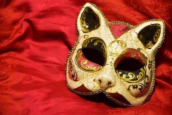 kostym, objekt, venetianska, mask, Teater, festival, maskerad, förklädnad