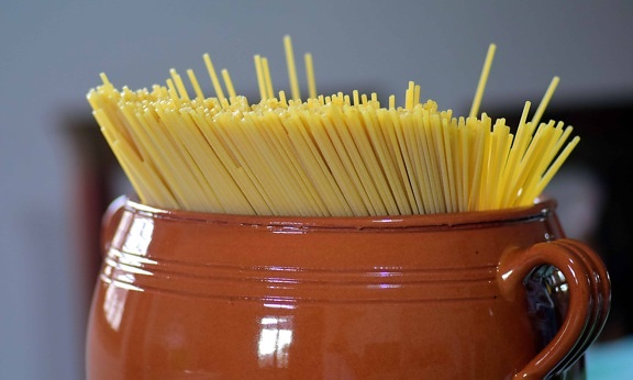 spaghetti, food, pasta, cup, ceramics, object, detail