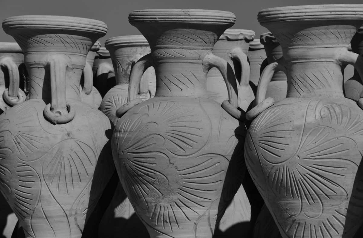 ceramica, arta, ceramica, monocrom, obiect, vaze, design
