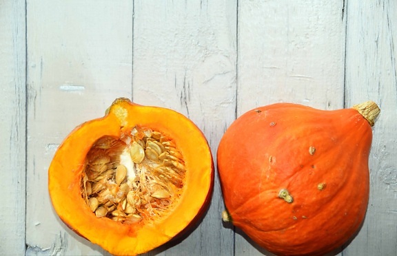 pumpkin, vegetable, wood, food, autumn, seed