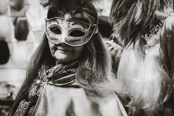 Maske, Maskerade, Kostüm, Festival, Leute, Frau