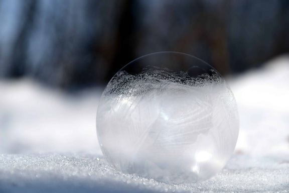 winter, snow, cold, sphere, snowflake, macro, ice