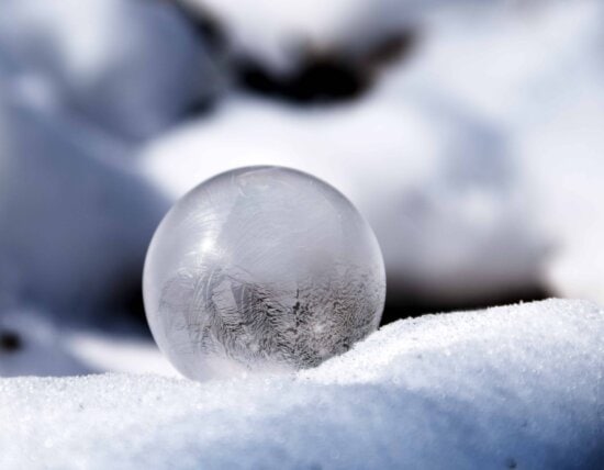 winter, ice, snowflake, macro, snow, cold, sphere