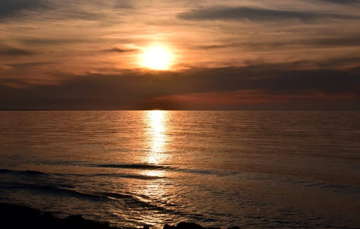 Free picture: sun, ocean, sunset, sea, water, beach, sky, sunrise, coast