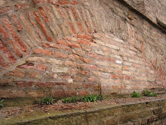 antigua, arquitectura, textura, ladrillo, superficie, patrón de la pared